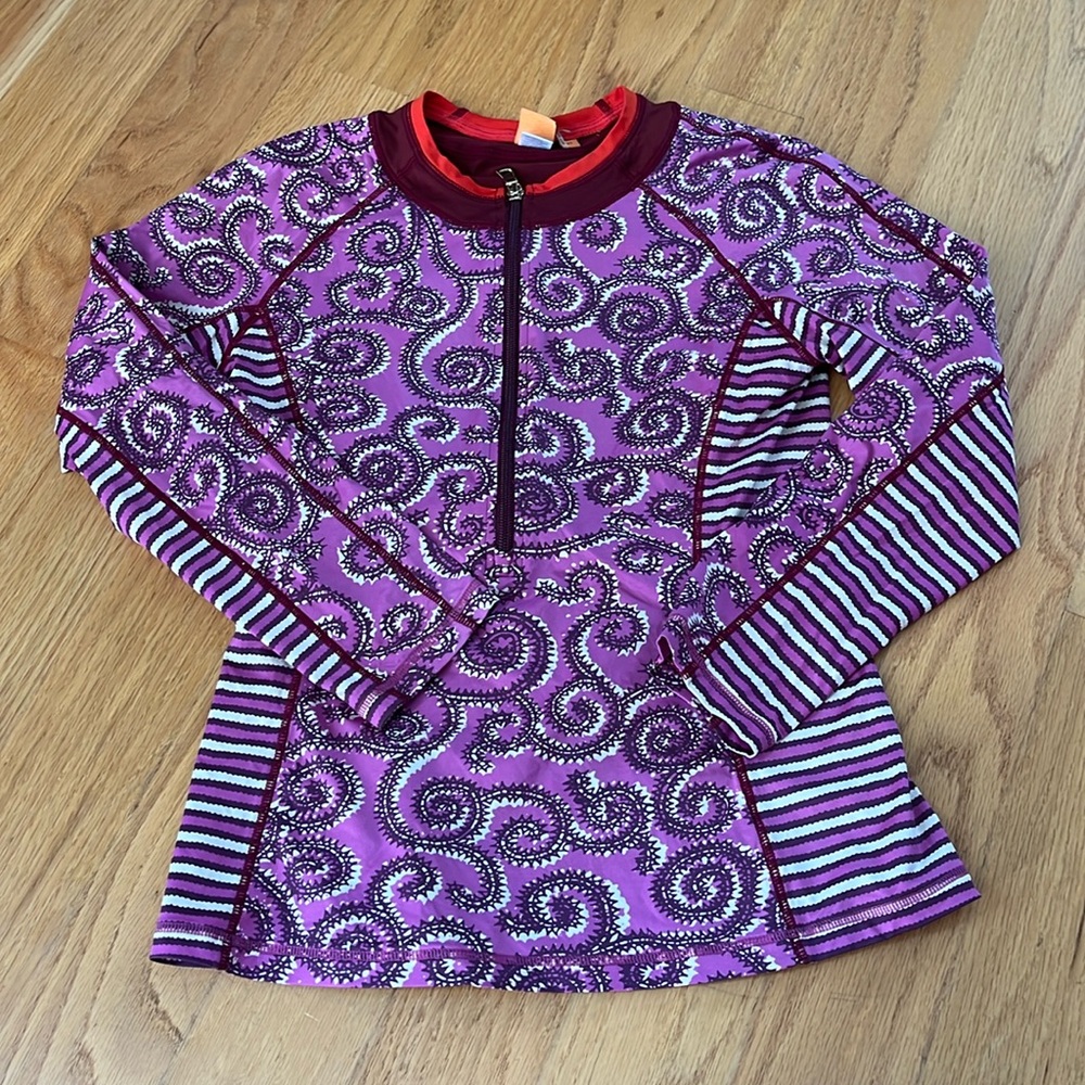 Tory Burch rash guard Paisley/striped size extra small swim